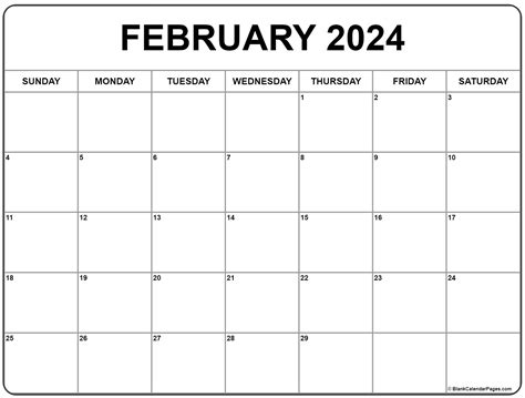 February Free Printable Calendar 2022